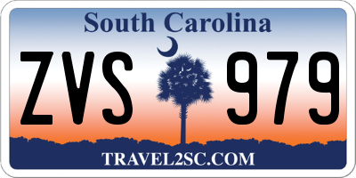 SC license plate ZVS979