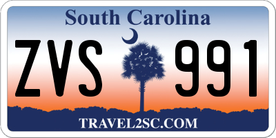 SC license plate ZVS991