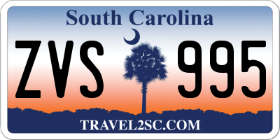 SC license plate ZVS995