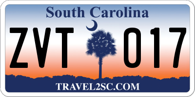 SC license plate ZVT017