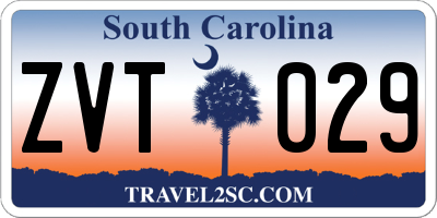 SC license plate ZVT029
