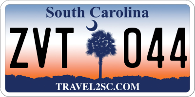 SC license plate ZVT044