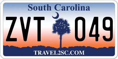 SC license plate ZVT049