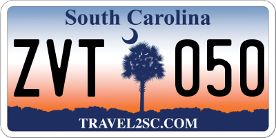 SC license plate ZVT050