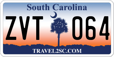 SC license plate ZVT064