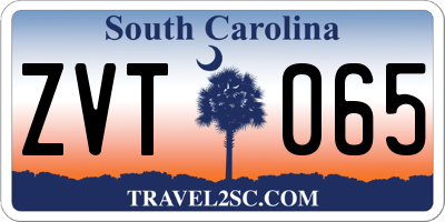 SC license plate ZVT065