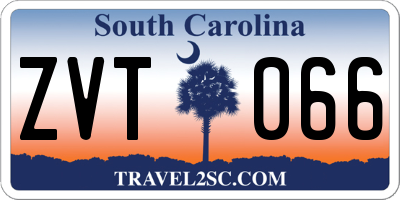SC license plate ZVT066