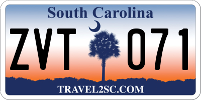 SC license plate ZVT071