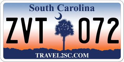SC license plate ZVT072