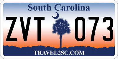 SC license plate ZVT073