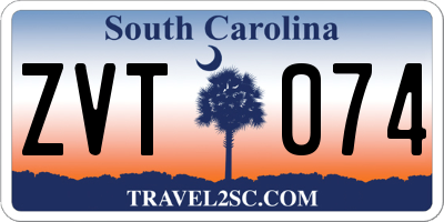 SC license plate ZVT074
