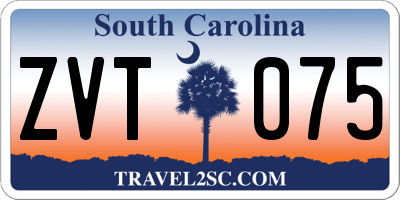 SC license plate ZVT075