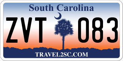 SC license plate ZVT083