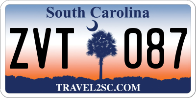 SC license plate ZVT087