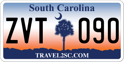SC license plate ZVT090