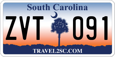 SC license plate ZVT091