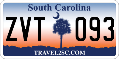 SC license plate ZVT093