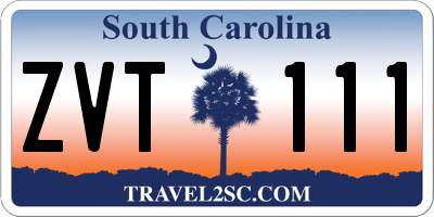 SC license plate ZVT111