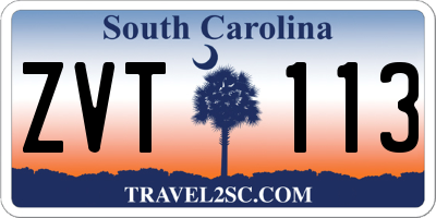 SC license plate ZVT113