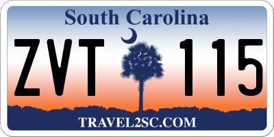 SC license plate ZVT115