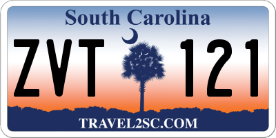 SC license plate ZVT121