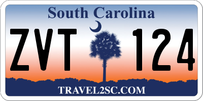 SC license plate ZVT124