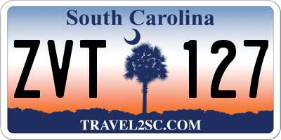 SC license plate ZVT127