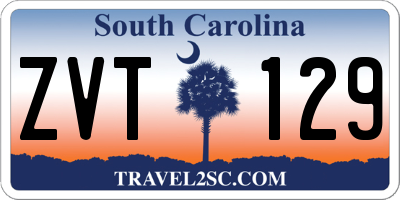 SC license plate ZVT129