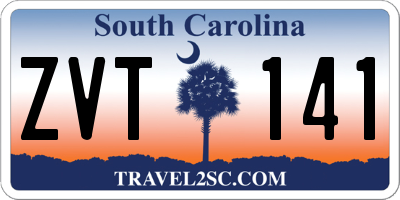 SC license plate ZVT141