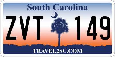 SC license plate ZVT149