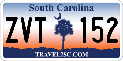 SC license plate ZVT152