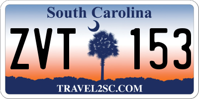 SC license plate ZVT153