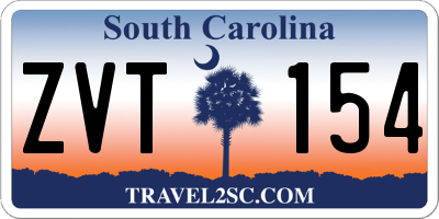 SC license plate ZVT154