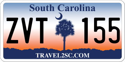 SC license plate ZVT155