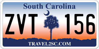 SC license plate ZVT156
