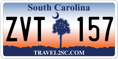 SC license plate ZVT157