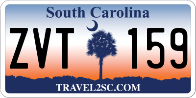 SC license plate ZVT159