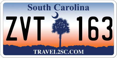 SC license plate ZVT163