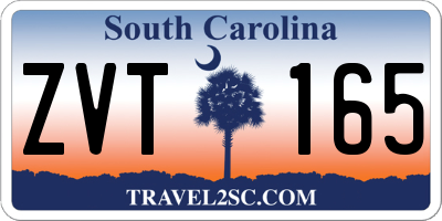 SC license plate ZVT165