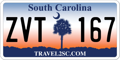 SC license plate ZVT167