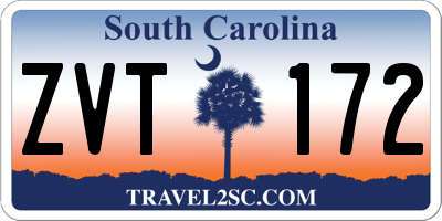 SC license plate ZVT172
