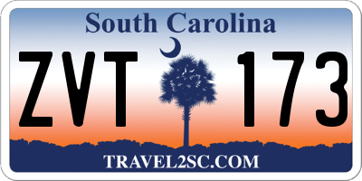SC license plate ZVT173