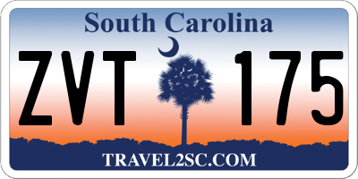 SC license plate ZVT175