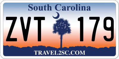 SC license plate ZVT179