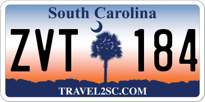 SC license plate ZVT184