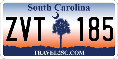SC license plate ZVT185