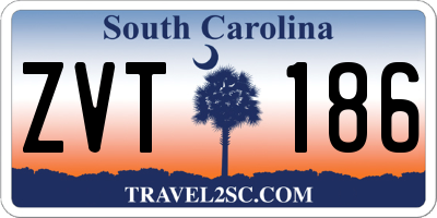 SC license plate ZVT186