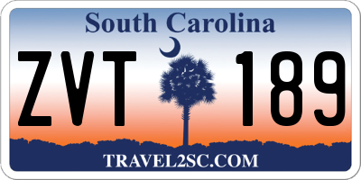 SC license plate ZVT189