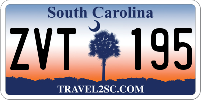 SC license plate ZVT195