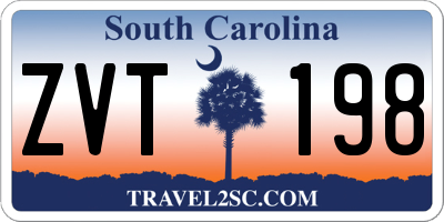 SC license plate ZVT198